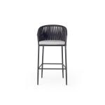 Charcoal Granite Woven Bar Chair
